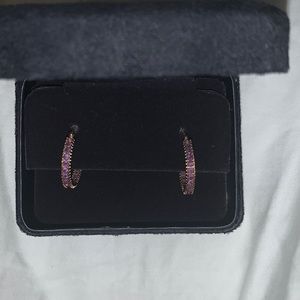 Amethyst Hoop Earrings